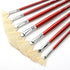 Fan Brush for Painting, 7 Pieces Fan Brush Set with Hog Bristle Natural Hair and Long Wood Handle, Professional Artist Fan Brushes for Acrylic Pai...