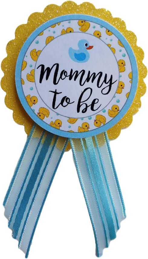 Amy's Bubbling Boutique, Inc. Mommy & Daddy to Be Pin Duck Baby Shower Yellow & Blue It's a Boy, Baby Sprinkle Gender Reveal...