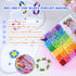 GREENTIME 700Pcs Pony Beads for Bracelet Making Kit, 600Pcs/24 Colors Plastic Rainbow Hair Bead and 100pcs Letter Beads Charms for DIY Craft Jewel...