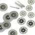 40 Pcs Diamond Cutting Wheel Set, 25mm/30mm/35mm/40mm Diamond Coated Cutting Wheel with 8 Pcs 3mm Mandrel and 2 Pcs Screwdriver...