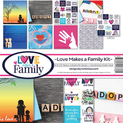 Reminisce Love Makes A Family Scrapbook Collection Kit, White, 12x12 inches...