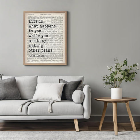Posterizer 1 pcs-John Lennon-The Beatles-Life is What Happens to You-Musical Art Collection-Quotes-Gift for Music Fans-Living Room Bedroom Decor- ...