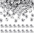 50pcs Crimp Beads for Jewelry Making, Silver Spacer Beads Metal Bead Stopper Crimp Charms for Bracelet Necklace Ends Accessories...