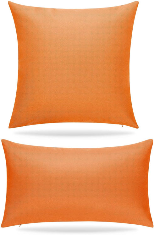 Waterproof Outdoor Throw Pillow Cover, 2 Pack Solid PU Coating Throw Pillow Case UV Protection Garden Cushion Cover for Patio Sofa Couch Balcony 1...