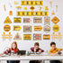 Outus 47 Pcs Construction Bulletin Board Set Construction Theme Cutouts Tools for Success Classroom Decorations for Kid Students Back to School Gi...
