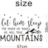 Wall Decal Kids Let Him Sleep for When He Wakes He Will Move Mountains Quote Wall Decals Nursery Stars Wall Decal Vinyl Wall Stickers for Baby Boy...