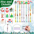 KIMOBER 24PCS Christmas Pencils,Xmas Multi Point Stackable Push Pencil with Santa Christmas Tree Snowman Elk for Kids Christmas Goodie Bag Fillers...