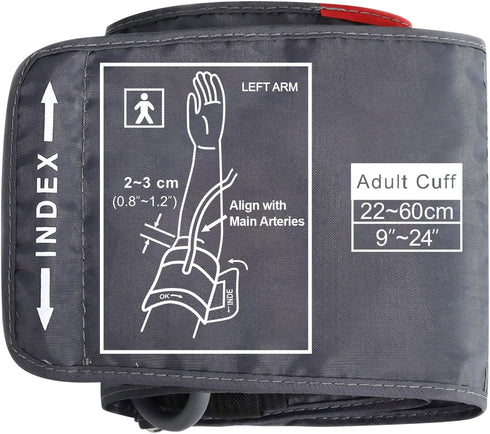 ELERA Extra Large Blood Pressure Cuff (9"-24" | 22-60cm) - XL Replacement BP Cuff for Big Arms, Compatible with Most BP Monitors, Adult Cuff Only ...