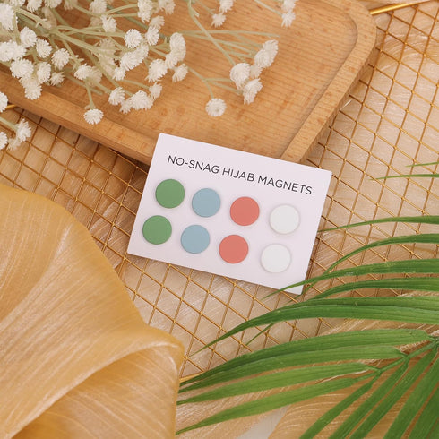 8pcs Strong Magnetic Hijab Pins, Multi-Purpose No-Snag Magnetic Scarf Clip Scarf Magnetic Clasp Head Scarf Magnets for Women Clothes Muslim (Matte...