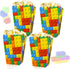 12 PCS Building Block Popcorn Boxes Building Block Party Supplies Building Block Party Favor Boxes Building Block Birthday Party Favors Building B...