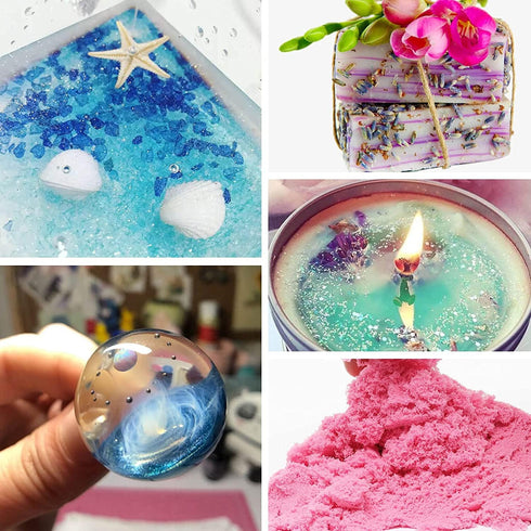 30 Colors Mica Powder, Mica Pigment Powder for Epoxy Resin, Lip Gloss, Eye Shadow, Paint, Dye, Soap Making, Nail Polish, Candle Making, Bath Bombs...