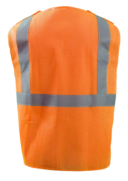 OccuNomix unisex adult Class 2 Mesh / 5pt Breakaway Hook & Loop safety vests, Orange, Small US...