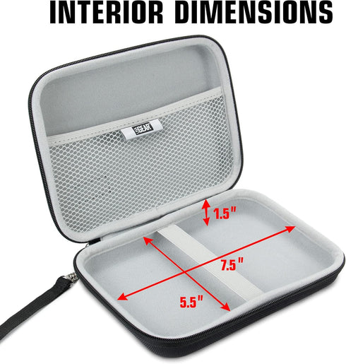 USA GEAR Hard Shell Electronic Organizer Travel Case 7.5 Inch - GPS Cases with Accessory Pocket and Water Resistant Exterior Compatible with Garmi...
