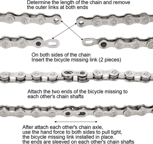 Bike Link Plier + Chain Breaker Splitter + 6 Pairs Bicycle Missing Link, Chain Plier Quick Link Plier for 6/7/8/9/10 Speed Chains Repair | Profess...