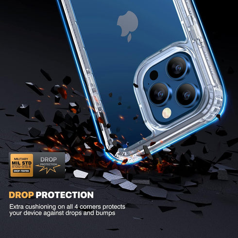 Miracase Designed for iPhone 12 Pro Max Case, Full Body Rugged Case with Built-in Touch Sensitive Anti-Scratch Screen Protector, Soft TPU Case Com...