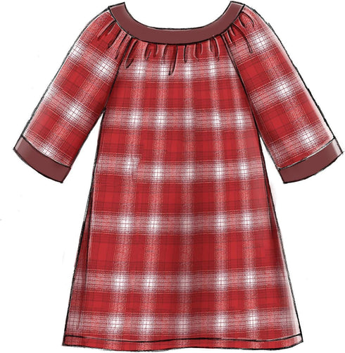 McCall Pattern Company McCall's M7798 Learn Girl's Cold Shoulder and Raglan Sleeve Dress Sewing Patterns, Sizes 7-14, 7-8-10-12-14, White...