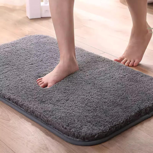 Yancorp Shaggy Bathroom Rugs 15x23 Small Plush Thick Bathroom Rug Extra Soft Bath Mat for Non Slip Machine Washable Bathroom Carpet Microfiber Abs...