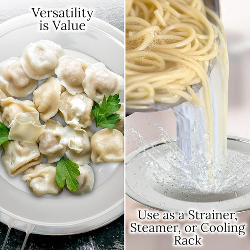 LUCETE Stainless Steel Splatter Screen 12.6" – Hot Grease Splatter Screen for Frying Pan - Oil Splash Guard - Protect your Skin from Burn & Keep Y...
