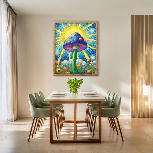 Posterizer 1 pcs-Aesthetic Trippy Mushroom Indie Poster-Abstract & Modern Art-Fantasy & Fiction Art-Living Room Bedroom Decor- UNFRAMED Wall Art...