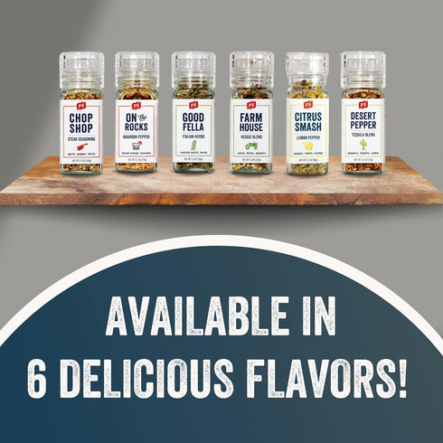 PS Seasoning Desert Pepper- Tequila Blend Seasoning Grinder for Chicken, Pork, Shrimp & Rice, Essential Blend Seasoning with Peppers, Tequila, and...