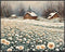 Posterizer 1 pcs-snowy winter flowers scene in oil painting style-4-Landscape & Nature Art-Floral & Botanical Art- Dining Room Decor- unframed wal...