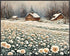 Posterizer 1 pcs-snowy winter flowers scene in oil painting style-4-Landscape & Nature Art-Floral & Botanical Art- Dining Room Decor- unframed wal...