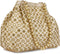 Indian Ethnic Designer Embroidered Silk Potli Bag Batwa Pearls Handle Purse (Golden-3)...