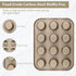 Mini Muffin Pan, Premium Small Cupcake Pans, Carbon Steel 12-Cup Muffin Tin, Versatile Non-Stick Bakeware...