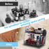 LEMIKKLE Countertop Organizer for Bathroom Counter, The Organizer for Bedroom, Spice Rack Organizer for Kitchen Counter Shelf with Small Basket(Bl...