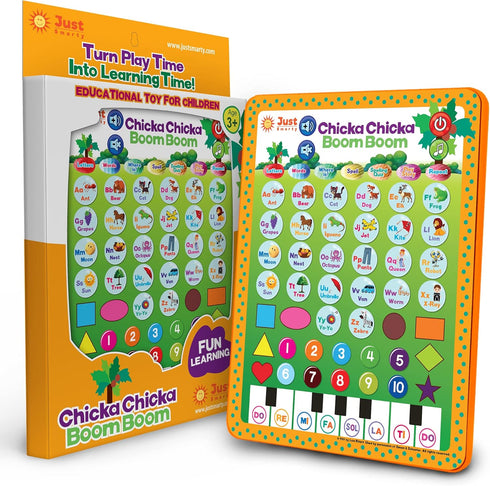 Just Smarty Chicka Chicka Boom Boom Official Alphabet Learning Tablet, Educational Toddler Learning Tablet to Learn ABC, Letters, Numbers, Colors ...