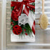 3dRose Towel, Pretty Candy Cane with Bells Illustration...