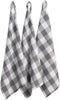 DII Buffalo Check Kitchen Collection, Classic Farmhouse Dishtowel Set, 20x30, Gray & White, 3 Piece...