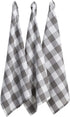 DII Buffalo Check Kitchen Collection, Classic Farmhouse Dishtowel Set, 20x30, Gray & White, 3 Piece...