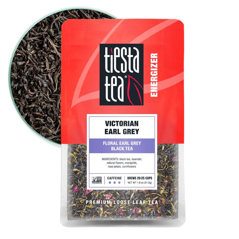 Tiesta Tea - Victorian Earl Grey, Loose Leaf, Floral Earl Grey Black Tea, Premium Blend, High Caffeinated Black, Make Hot or Iced Brews Up to 25 C...