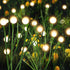 Firefly Lights Solar Outdoor Green Stem Twinkle,Swaying Garden Lights with Leaves,Landscape Path Light,Weatherproof Flickering Bubble Path Décor f...