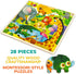 QUOKKA Wooden Africa Puzzles for Kids Ages 3-5 – 28 Pieces Toddlers Kids Puzzles Ages 4-8 Year Olds – Wood Africa Toys for Children 6-8 yo...