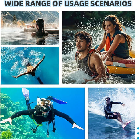 Laser Colorful Floating Airbag Mobile Phone Waterproof Bag with Cross-Body Lanyard, Underwater Screen Touchable, Compatible with iPhone 14/13/12/1...