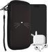 kwmobile Neoprene Sleeve for Smartphone Size XXL - 7" - Shock Absorbing Pouch Case - Protective Phone Bag - Meow Meow White/Black......