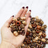 Fun-Weevz 500 PCS Wooden Beads for Jewelry Making Adults, Painted Assorted African, Macrame Supplies, Craft Wood for Bracelets & Necklace, Large &...