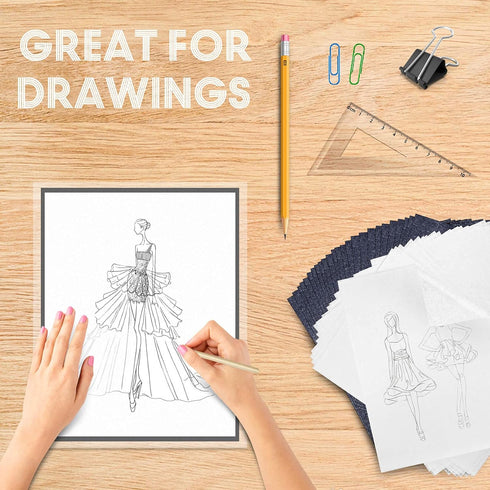 PSLER 120 Sheets White Transfer Paper and 80 Sheets Carbon Transfer Paper with 2PCS Embossing Stylu and 1 PCS Pencil for Wood Burning Craft, Paper...