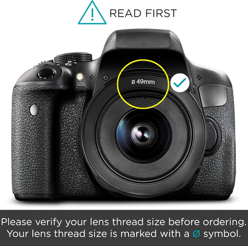 Altura Photo 49mm Lens Cap - 2 Pack Canon Lens Cap Cover for EOS M50 M M2 M3 M5 M6 M10 M100 M200 R50 R100 with EF-M 15-45mm f3.5-6.3, EF 50mm f/1....