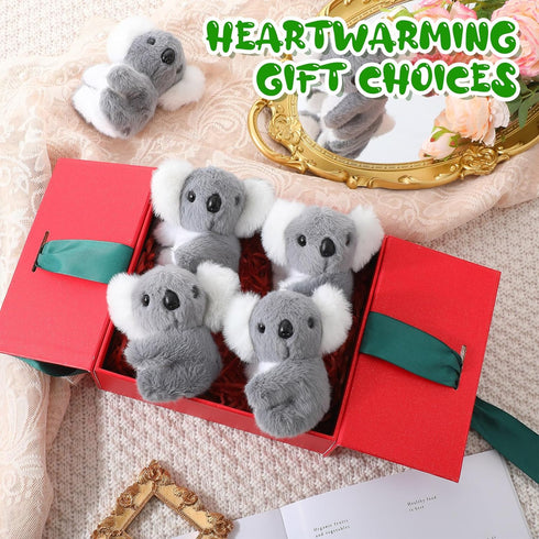 Poen 9 Pcs Koala Stuffed Animal, Plush Koala Bear Simulation Cute Small Stuffed Animals Doll Mini Koala Toy with Pearl Chain Soft Koala for Birthd...