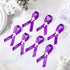 100 Pcs Cross Funeral Ribbons Memorial Ribbon Memorial Service Respect Ribbon Bow with Safety Pin for Mourning (Purple)...