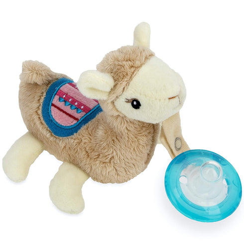 Nuby Soft Plush Pacifinder with Detachable Silicone Pacifier: 0-6 Months, Llama, Natural Cherry Shape, Multi, one Size...