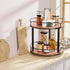 Lazy Susan Organizer 2 Tier - Turntable Spice Rack for Table Top, Wooden Rotating Lazy Susan for Cabinet Pantry Kitchen Countertop Dining Table Cu...