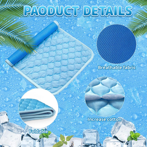 Dog Cooling Mat - Extra Large Thicken Self Cooling Mat for Small Medium Large Dogs,Easy Washable,Water Absorption Top,Materials Safe,...