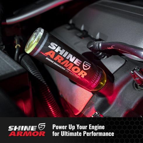 Engine Oil Additive Performance Booster - Shine Armor Oil Additive for Car Engine Treatment with Friction and Stiction Eliminator Nanoparticles - ...