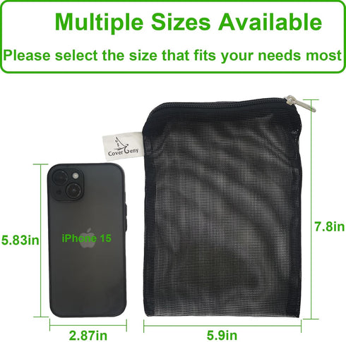 10 Pieces Aquarium Filter Media Bags,Fish Tank Media Mesh Filter Bags with Zipper,Mesh Reusable Bags for Activated Carbon, Ceramic Rings, etc (5.9...