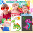 Art & Craft Activity,Foil Fun Dinosaur DIY Art Kits,No Mess Creative Foil Art Kits Set Drawing Game for Kids,Birthday Gifts Crafts Supplies Kits T...