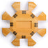 Yellow Mountain Imports Mexican Train Dominoes Accessory Set (5.8-Inch Wooden Hub Centerpiece, Die-Cast Metal Train Markers, and 60-Sheet Scorepad...